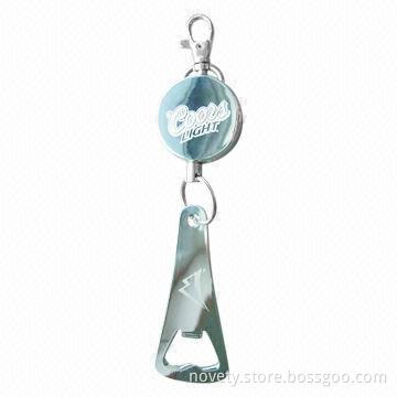 Metal Badge Reel with 28mm Diameter and Large Space for Logo Printing, Customized Logos are Accepted